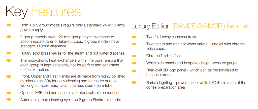 FRACINO. BAMBINO LUXURY. CAFETERA ELECTRONICA 2 GRUPOS.