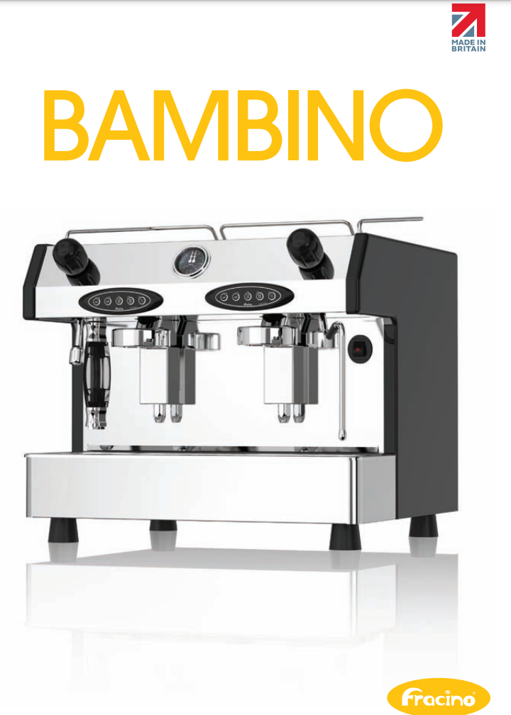 FRACINO COMERCIAL. BAMBINO LUXURY. CAFETERA ELECTRONICA 2 GRUPOS.