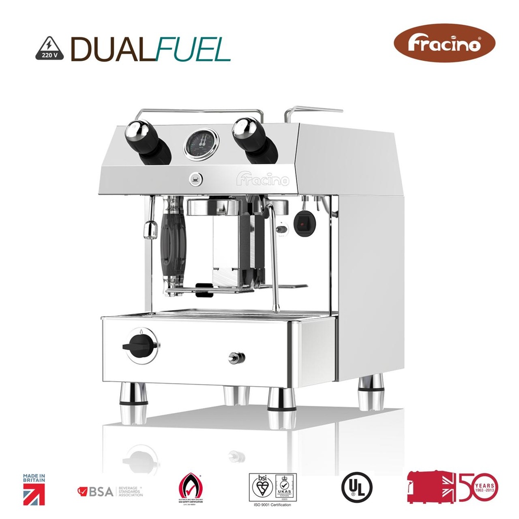 FRACINO COMERCIAL. CONTEMPO DUAL FUEL (GAS Y LUZ). CAFETERA SEMI-AUTOMATICA. 220VAC ~ 1 GRUPO.