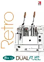 FRACINO COMERCIAL. CAFETERA RETRO DELUXE. 2 GRUPOS CON PALANCA. DUAL FUEL (GAS Y LUZ).