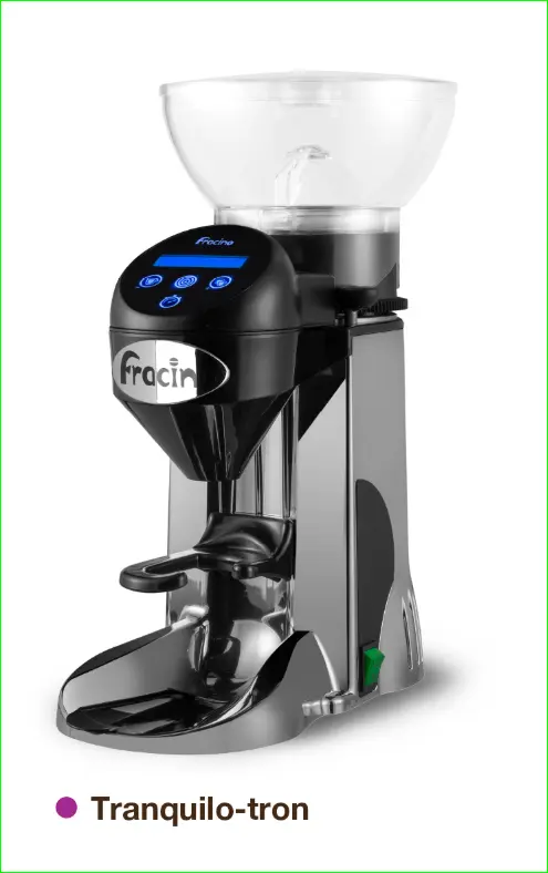 FRACINO Small Venues. TRANQUILO TRON NEGRO. MOLINO AUTOMATICO (ON DEMAND). TOLVA 500g.
