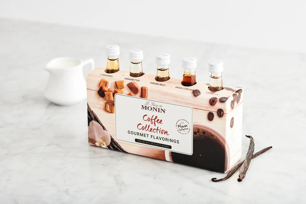 MONIN. GOURMET COFFEE FLAVOR COLLECTION 
