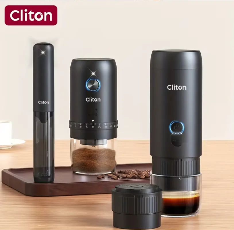 CLITON MAQUINA DE ESPRESSO PORTATIL CON ESPUMADOR DE LECHE