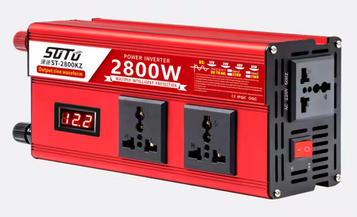 INVERSOR 220V-2800W (INVERTER) DE CORRIENTE DIRECTA  A CORRIENTE ALTERNA (12V a 220V)